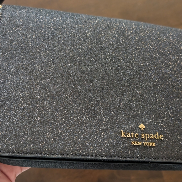 Kate Spade Glittery Black Crossbody Bag